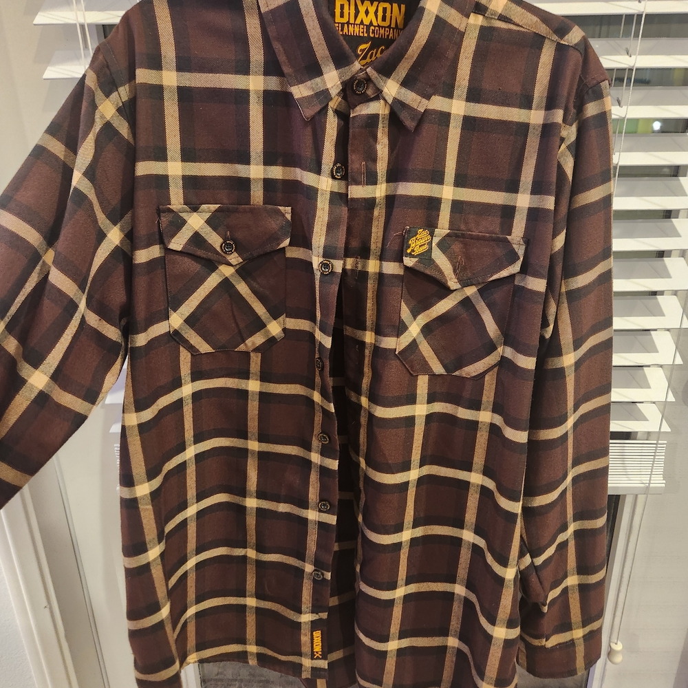 Dixxon Brown Plaid Flannel Shirt